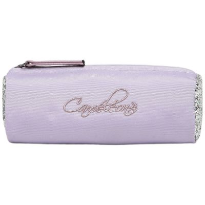 Trousse scolaire ronde Glossy Lila