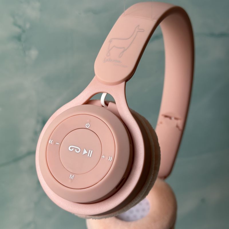 Casque audio enfant sans fil Rose Pastel Lalarma Ambiance 6
