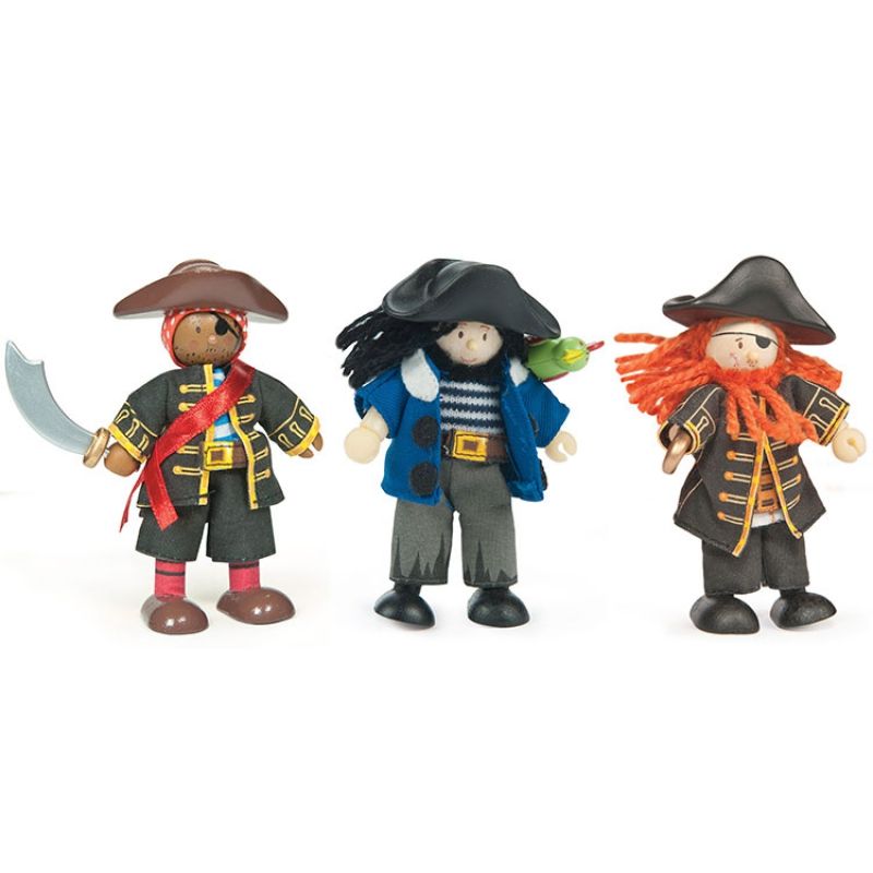 Lot de 3 figurines pirates (9 cm) Le Toy Van