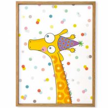 Affiche encadrée Girafe (30 x 40 cm)  par Série-Golo