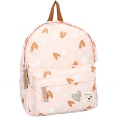Sac à dos enfant Loving Days Cœurs rose et caramel - Kidzroom
