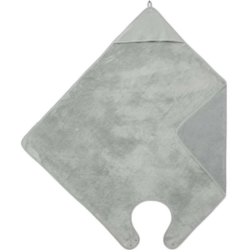 Cape de bain Soft bambou vert de gris (100 x 100 cm) BB & Co