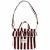 Variation Ecru, bordeaux du produit Sac bandoulière enfant Bordeaux Stripe de la marque Wildride