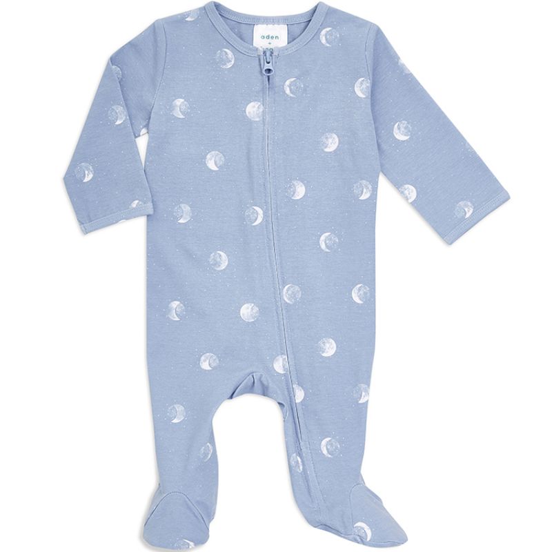 Grenouillère en coton maille confort Blue moon (6-9 mois) aden + anais