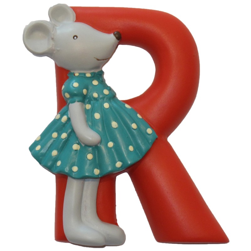 Lettre en résine R Moulin Roty