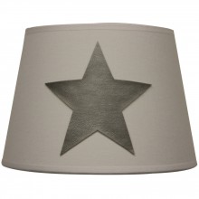 Abat-jour Silver Star blanc étoile taupe pour lampe (20 x 15 cm)  par Moepa