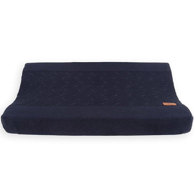 Housse de matelas à langer Cable Uni bleu marine (45 x 70 cm) Baby's Only