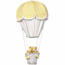 Lampe montgolfière Jaune et blanc  par Domiva