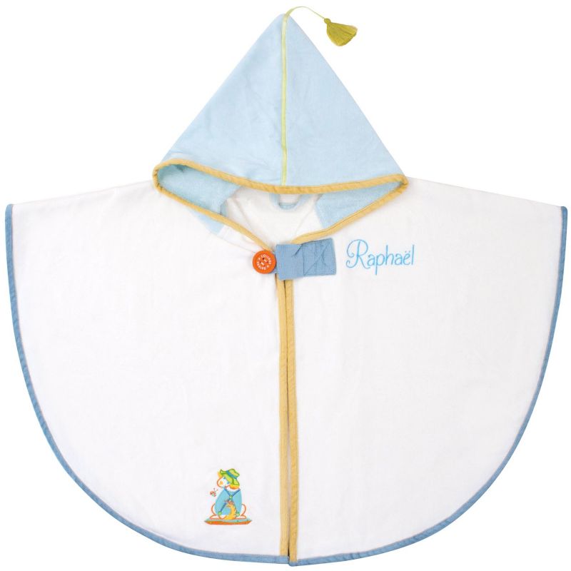 Poncho de bain Chien écru personnalisable (110 cm) L'oiseau bateau