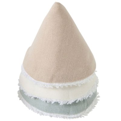 Lot de 4 cônes pare pipi en popeline nature