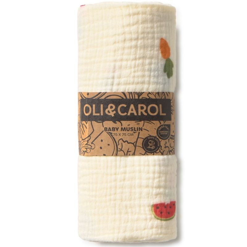 Lange fruit et légumes en coton bio (75x75 cm) Oli & Carol Packaging 7
