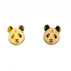 Boucles d'oreilles Panda (Plaqué or 18 carats) - Mava