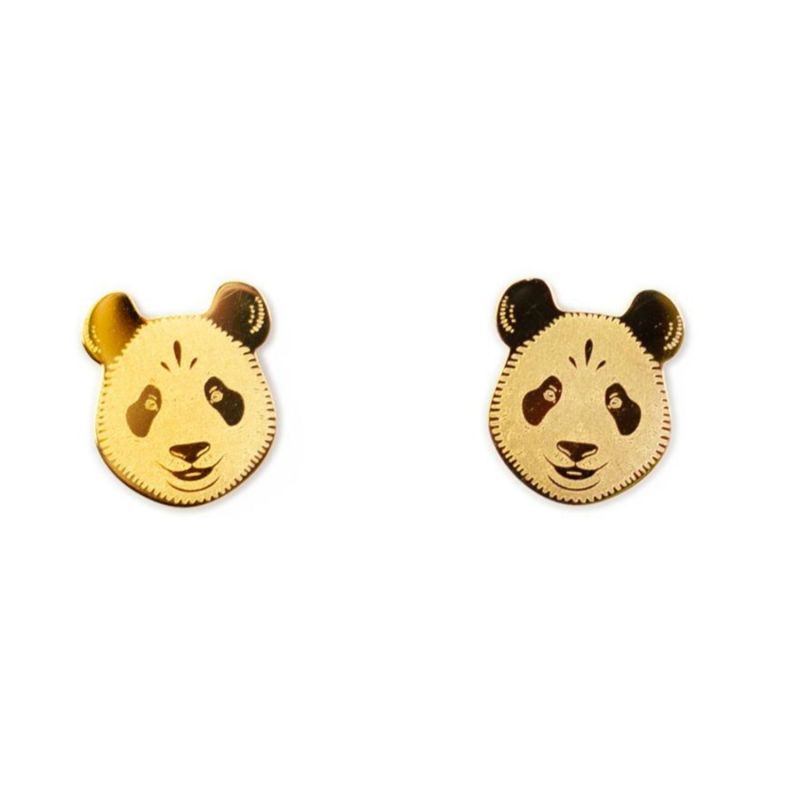 Boucles d'oreilles Panda (Plaqué or 18 carats) Mava Produit 1