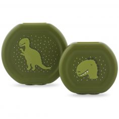 Lot de 2 boîtes à goûter à clip Mr. Dino - Trixie