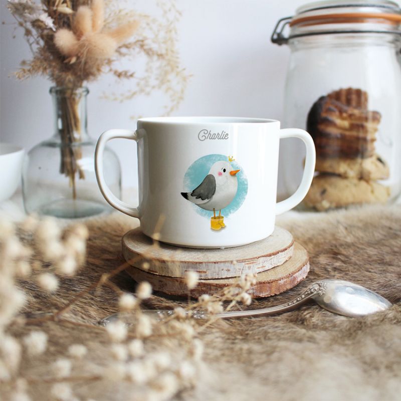 Tasse en porcelaine Mouette (personnalisable) Gaëlle Duval