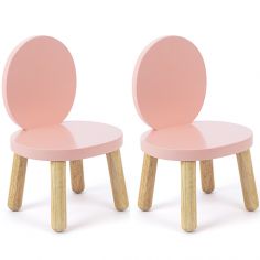 Lot de 2 petites chaises Ovaline roses (1-4 ans) - Pioupiou et Merveilles