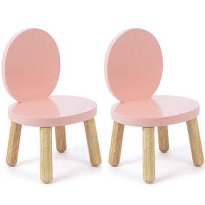 Lot de 2 petites chaises Ovaline roses