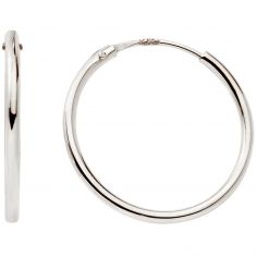 Créoles 12 mm (or blanc 9 carats) - Baby bijoux
