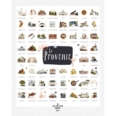 Affiche Provence (41 x 50 cm)  par Les Petites Dates