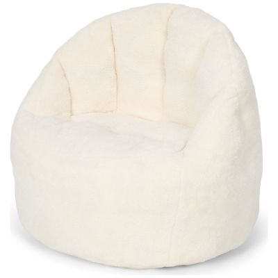 Pouf bouclette Soft White Little Dutch