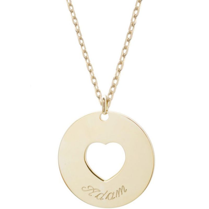 Collier Message du coeur (plaqué or jaune) Petits trésors