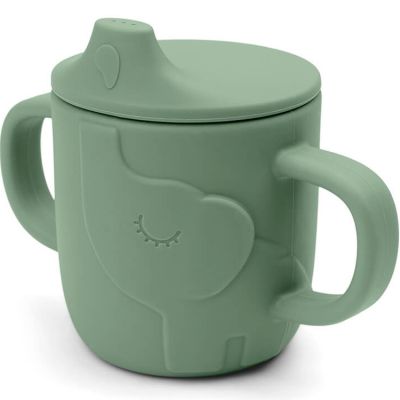 Tasse à bec en silicone Peekaboo Elphee Vert - Reconditionné  par Done by Deer