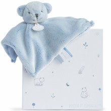 Doudou plat ours bleu (25 cm)  par Doudou et Compagnie