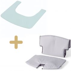 Pack tablette et coussin pour chaise haute Syt évolutive vert menthe - Geuther