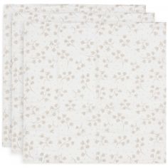 Lot de 3 langes en gaze de coton Leafy Dreams (70 x 70 cm) - Jollein