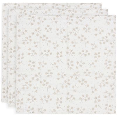 Lot de 3 langes en gaze de coton Leafy Dreams (70 x 70 cm) Jollein