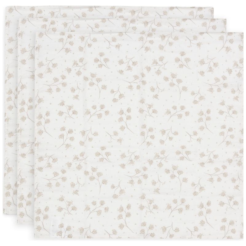Lot de 3 langes en gaze de coton Leafy Dreams (70 x 70 cm) Jollein Produit 1