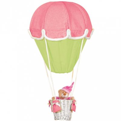 Lampe montgolfière rose et vert Domiva