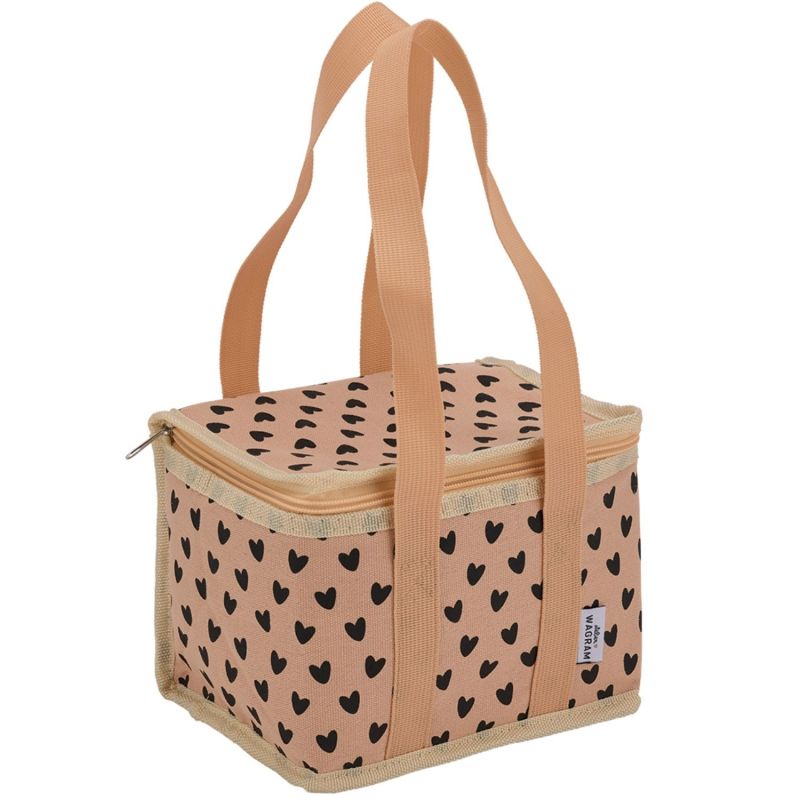 Sac de transport isotherme Cœurs Saumon Atelier Wagram Produit 1