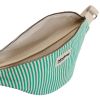 Sac banane Olivia Rayures Fines Vert Hindbag Produit ouvert 4