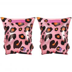Brassards de natation Léopard rose et doré (2-6 ans) - Swim Essentials