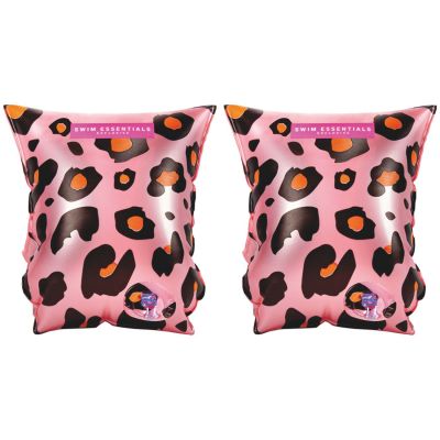 Brassards de natation Léopard rose et doré (2-6 ans) Swim Essentials