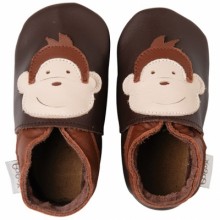 Chaussons bébé cuir Soft soles singe (9-15 mois)  par Bobux