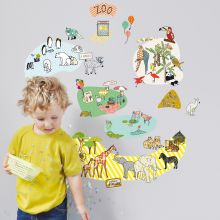 Stickers mural Zoo (70 x 60 cm)  par Mimi'lou