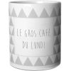 Mug triangles gris (personnalisable)  par Les Griottes