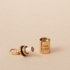 Pendentif Mon Petit Secret personnalisable (plaqué or jaune) - Mon Petit Poids