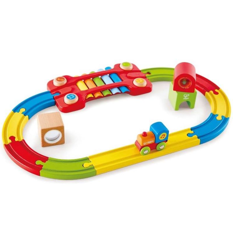 Train en bois sensoriel (14 pièces) Hape