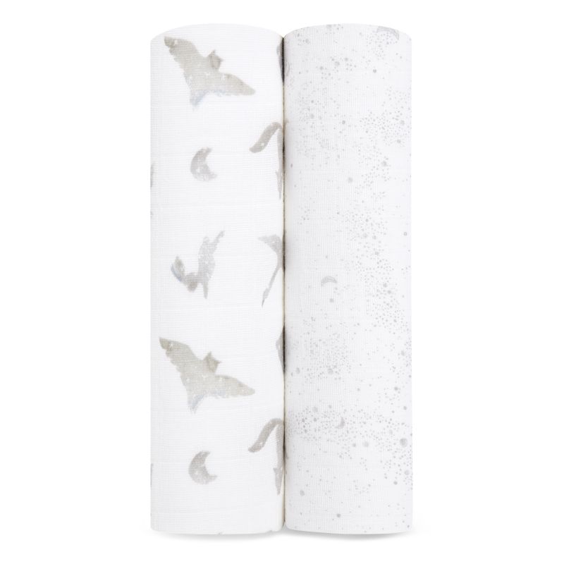 Lot de de 2 maxi langes en coton bio map the stars (120 x 120 cm) aden + anais