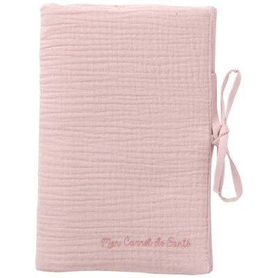 Protège-carnet de santé gaze de coton pétale BB & Co
