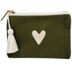 Porte-monnaie Love vert - Zakuw