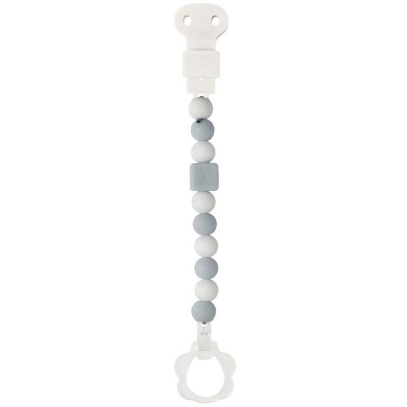 Attache sucette gris blanc Nattou