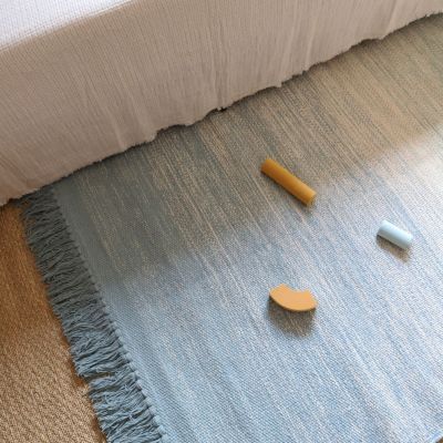 Tapis rectangulaire Kirthy Bleu (100 x 150 cm)