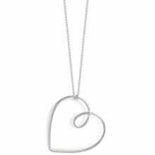 Collier chaîne 60 cm pendentif Love coeur ajouré 30 mm (argent 925°)  par Coquine