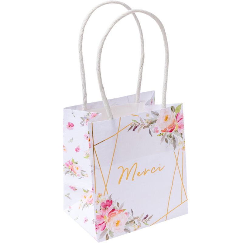Lot de 6 sacs cadeaux Merci Aquarelle Impasse des Amours Arty Fêtes Factory