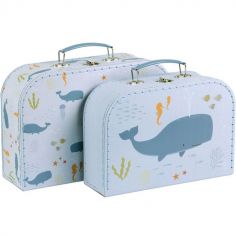 Lot 3 Valisettes De Rangement Atmosphera Kids - Rose, 3 Tailles (Petit, Moyen, Grand)