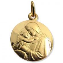 Médaille Vierge à l'enfant (plaqué or jaune)  par Martineau